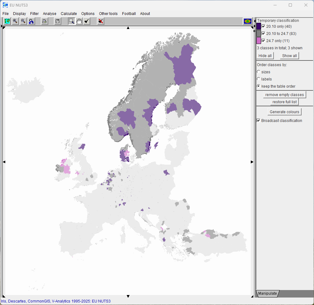 EU NUTS3 Map – Transition 20.10 to 24.7